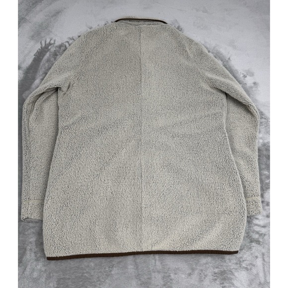 KUHL Clifton Snap Fleece Jacket XL Beige Long Overcoat Hiking Outdoors Light - Picture 6 of 9